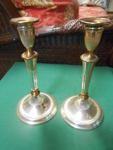 Beautiful Pair Silverplate CANDLE HOLDERS ....10&quot; - $22.36