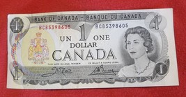 1973 Canadian Dollar Bill With Parliament Buildings Scene On Rear - £2.33 GBP