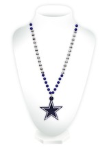 Dallas Cowboys Beads with Medallion Mardi Gras Style - $32.99