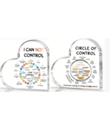 2 PC Acrylic Heart Shaped Inspirational Ornament Mental Health Decorations - $9.99