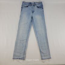 Kensie Vintage Luxe The Slim Jeans Light Wash Frayed Hem Womens Sz 27 - $18.99
