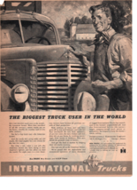 1945 International Harvester Biggest Truck User In The World ChicagoPrint ad Fc3 - $13.30