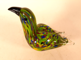 Murano Confetti/Millifiori Glass Bird, Hand Blown, 6&#39; W x 1/2&quot; Tall, Perfect - £28.12 GBP