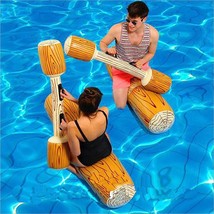 4 Pcs Package Inflatable Floating Water Toys Aerated Battle Logs,Floating Bed Po - £34.80 GBP