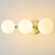 Bathroom Vanity Lights, 3-Light Bathroom Light Fixtures Gold Bathroom Lights, Mi - £83.92 GBP