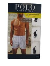 3 PACK RALPH LAUREN POLO WHITE COTTON WOVEN BOXER SHORTS SIZES: S M L XL... - $42.90