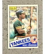 1985 O-Pee-Chee Rickey Henderson #115 1st Yankees Card - 90% Rarer Than ... - €16,88 EUR