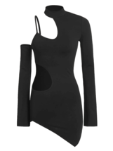 Blvck Cutout Mini Dress Sexy BlackPink mm6 gcd Club Paris Designer Noah Y2K - £3.15 GBP