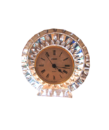 Staiger Quartz Desk Vanity Crystal Clock 5&quot;H  New Battery Germany - $539.12 MXN