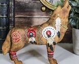 Tribal Warpath Native Howling Wolf Totem Spirit Figurine Collection 6.25"L - $25.99