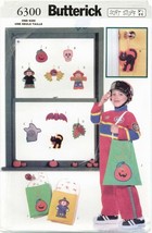 Butterick 6300 Halloween ORNAMENTS Treat Bag Soft Stuff Cat Bat Pattern VTG 1999 - $16.81
