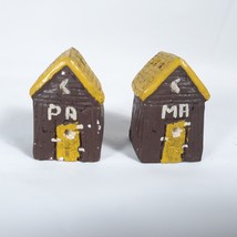 Outhouses Ma and Pa Salt And Pepper Shakers Vintage Small - $16.83