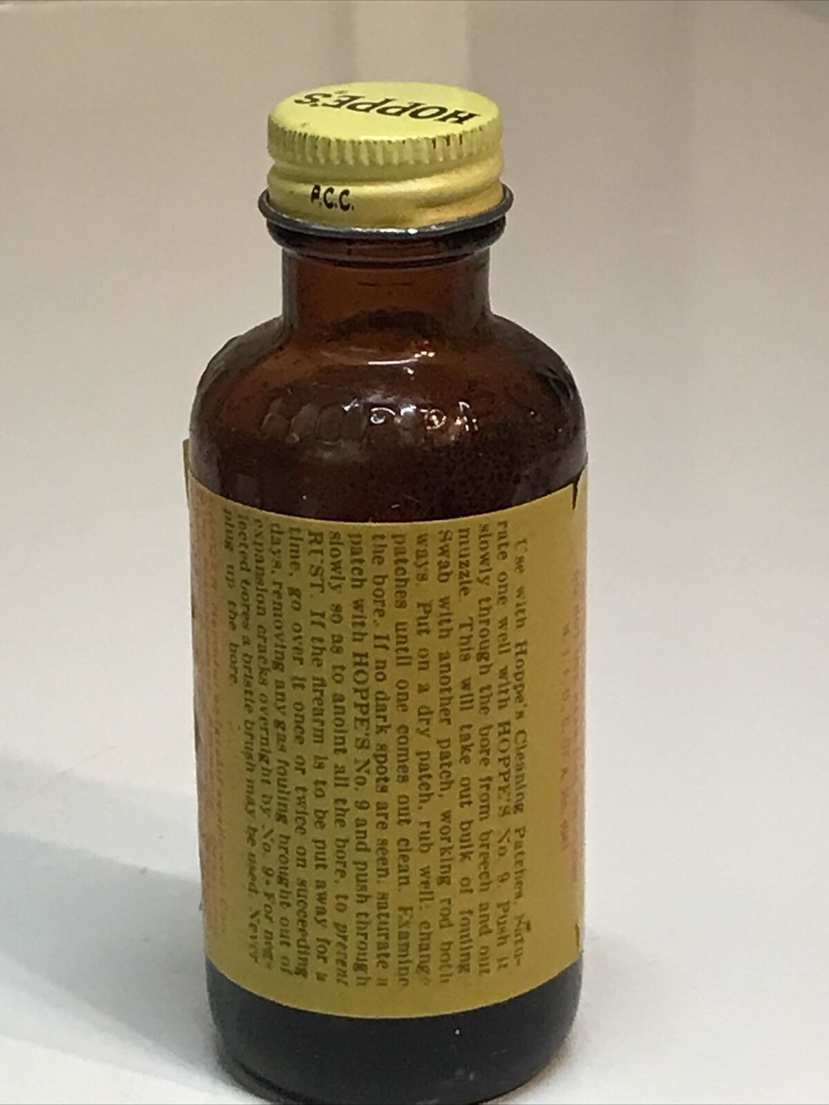 Vintage Hoppe's No 9 Gun Cleaning Nitro Powder Solvent Bottle It Is 35