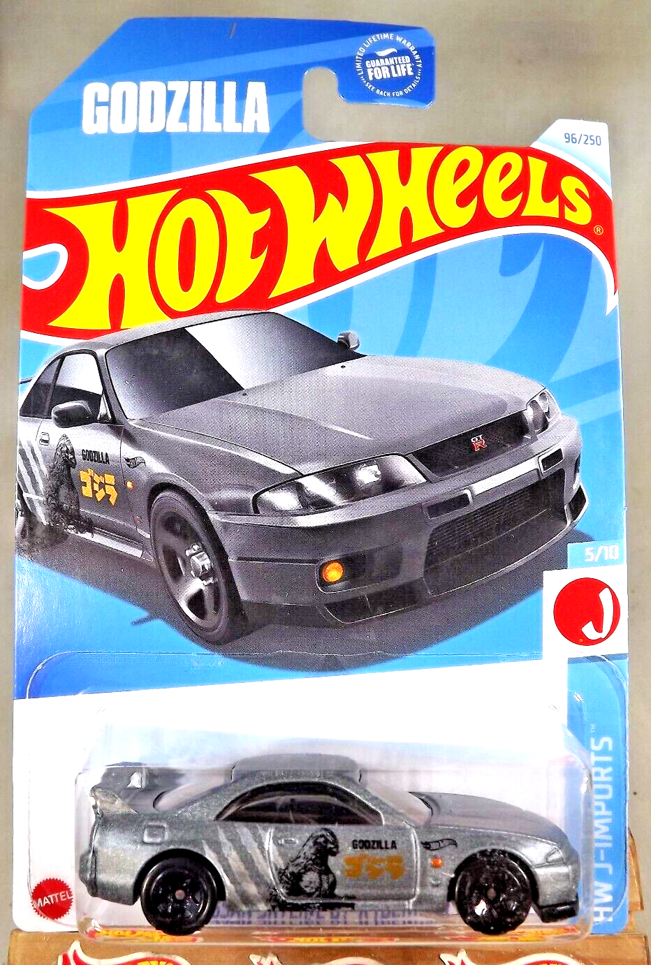 2024 Hot Wheels #96 HW J-Imports-GODZILLA 5/10 NISSAN SKYLINE GT-R (BNR33) Gray