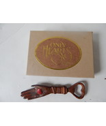 Retro Vintage Only Hearts Soda Bottle Opener Metal - Rustic New In Box U... - $11.83
