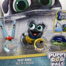 Puppy Dog Pals Bingo  Light Up Pals On A Mission Pilot Bingo Action Figure - £23.45 GBP