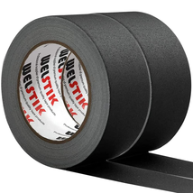 2 Pack Gaffers Tape 2” W X 33 Yards per Roll (180 Ft) Cloth Matte Black NEW - £15.10 GBP