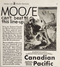 1930 Print Ad Canadian Pacific Travel System Hunter Bags Moose Large Antlers - £9.79 GBP