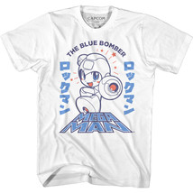 MegaMan Chibi Blue Bomber Men&#39;s T Shirt Japanese Rokkuman Robot Capcom Merch - £18.41 GBP+