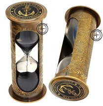 Antique Brass Hourglass Nautical Maritime Ship Decorative Sand Timer - £29.01 GBP