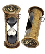 Antique Brass Hourglass Nautical Maritime Ship Decorative Sand Timer - £29.14 GBP