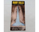 Ruby Falls Inside Lookout Mountain Caves Chattanooga Tennessee Brochure - £12.84 GBP
