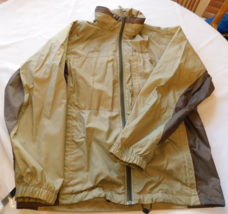 Columbia Zip Up Jacket Wind Breaker Rain Size M medium Khaki Brown Pre-o... - £31.15 GBP
