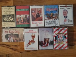 Lot of 9 Christmas Cassette Tapes Partridge Bing Chipmunks  Rudolph Nat King - £14.98 GBP