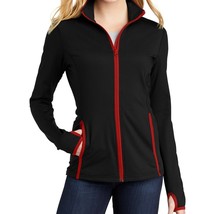 Last Of Stock Sport-Tek® Ladies Sport-Wick® Stretch Contrast Full-Zip Ja... - $28.49