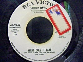 Skeeter Davis-What Does It Take / What I Go Thru-45rpm-1967-EX  *Promo - £5.92 GBP
