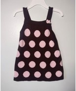 Gymboree Baby Girls Size 12-18mo Sweater Dress Jumper Polka Dot Knit Bro... - £7.09 GBP
