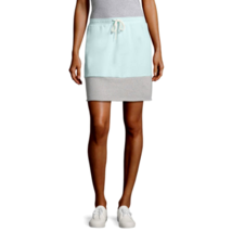 City Streets Women&#39;s A Line Knit Skirt Aqua Heather Gray Size XXL Drawst... - $12.59