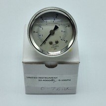 NEW United Instrument 20-400G02L Pressure Gauge Oil Filled - $21.15