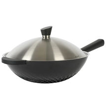 Kenmore Eugene 13 Inch Nonstick Cast Alumium Wok with Stainless Steel Lid - $54.95