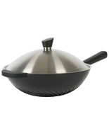 Kenmore Eugene 13 Inch Nonstick Cast Alumium Wok with Stainless Steel Lid - $1,002.95 MXN