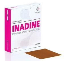 Inadine 9.5cm x 9.5cm x 10 Non Adherent Wound Dressing Pov-Iodine, AntiM... - $12.95