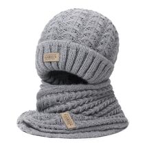 Wander Agio Women&#39;s Wool Knit Beanie &amp; Scarf Set Grey 5pcs - $5.97 CAD