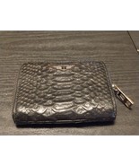 Zadig Voltaire Black  Zip Wallet Croc Print 4 1/2&quot; X 3 1/2&quot; - $58.31