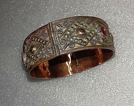 Old Albania Vintage Handcrafted Women Copper Bracelet With STONE-COMMUNISM Time - £27.61 GBP