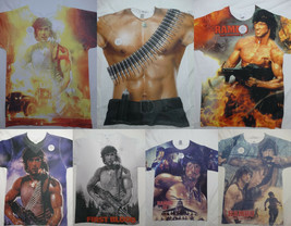 Rambo Movie Stallone John Rambo Front Only Sublimation Print T-Shirt - £3.08 GBP+