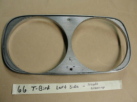 Oem 66 Ford T-bird Tbird Left Driver Side Headlight Light Bezel Trim Eyebrow - $24.74