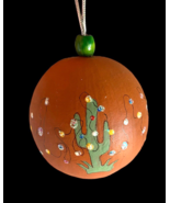 Cactus with Lights Christmas Ornament Ball Handpainted Signed Iris Weste... - $37.18