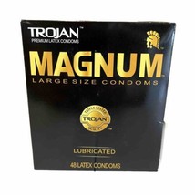 TROJAN Magnum Lubricated Large Condoms, 48 Count Box - £19.46 GBP