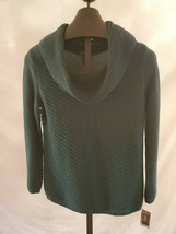 NWT Style &amp; Co Petite Evergreen Green Pullover Cotton Acrylic Sweater Mi... - £15.57 GBP