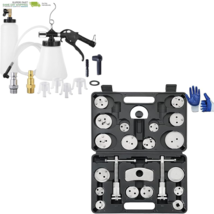 Heavy Duty Disc Brake Caliper Tool Set &amp; Pneumatic Brake Fluid Bleeder Tool - $73.69
