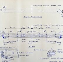 1947 Railroad Bangor Aroostook Standard Guard Rail 80 LB Blueprint F3 DW... - $40.50