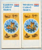 EXXON Oil Company Maps of Eastern and Western United States 1975 - £15.03 GBP