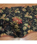 Waverly Home Classics Floral Valance Set Of 2 Black Multi-Color Scallope... - $408.83 MXN