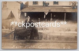 Garrettsville OH Ohio RPPC 4th Of July Fireman&#39;s Water Fight c1909 Postcard F45 - £40.96 GBP