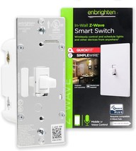 Z Wave In Wall Smart Light Switch with QuickFit and SimpleWire White Tog... - £68.63 GBP